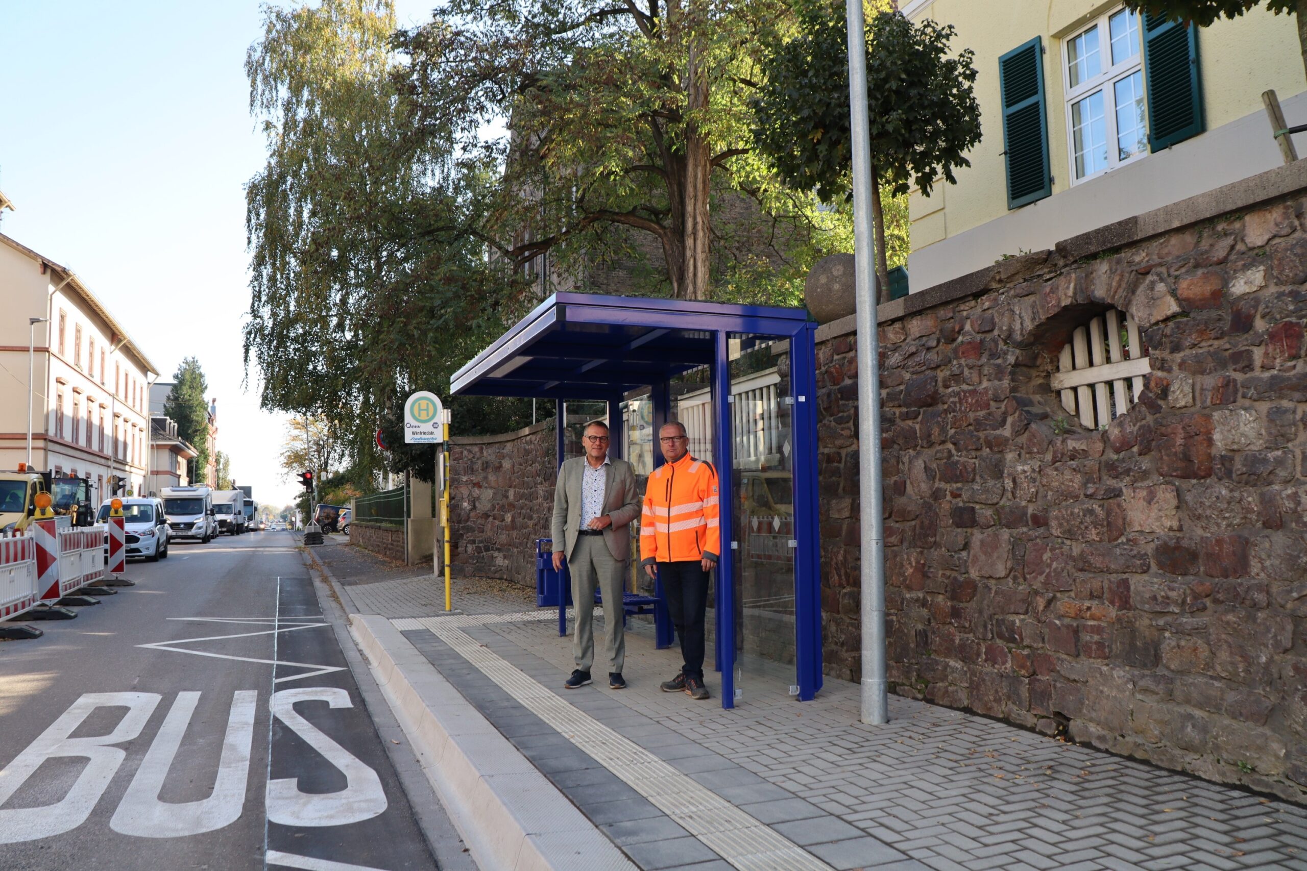 Winfriedstraße Bingen Barrierefreie Haltestellen im Endspurt der