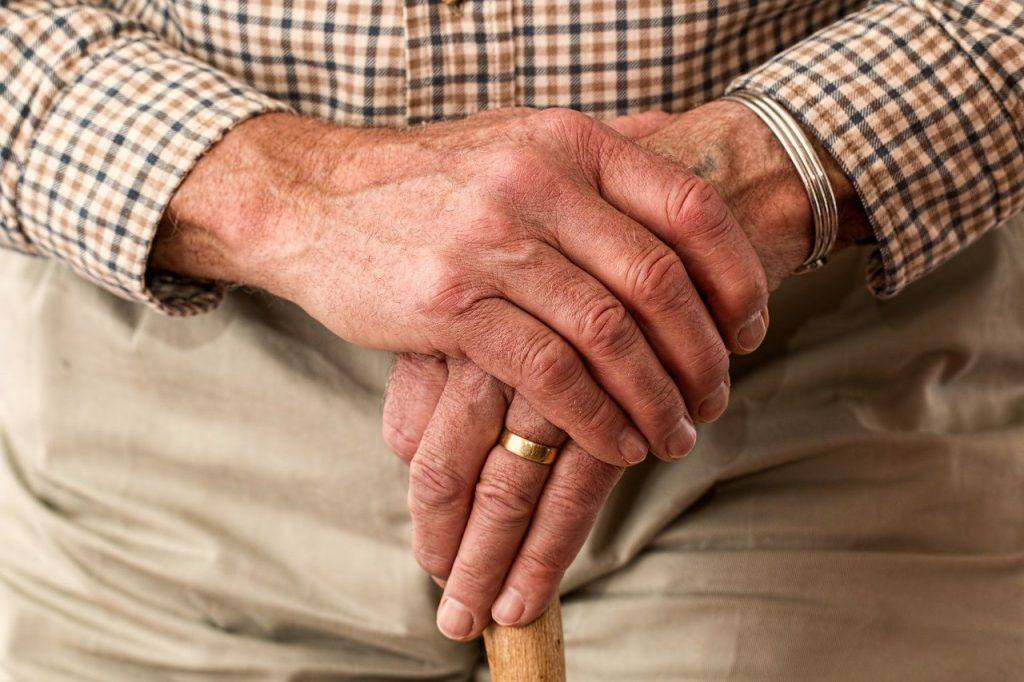 Elderly Hands Ring Walking Stick  - stevepb / Pixabay