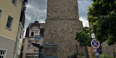 Bad Kreuznach: Äußere Sanierungsarbeiten am Turm