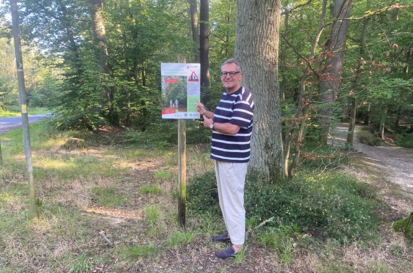 Neue Warnschilder im Binger Wald