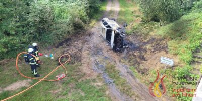 Mainz-Bingen: Fahrer aus brennendem Fahrzeug gerettet