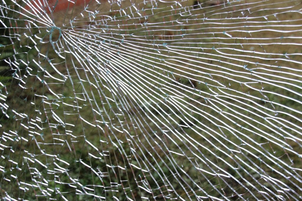 glass pane, window, splintered