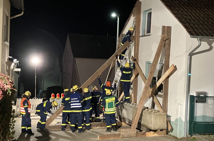 Hauswand fast eingestürzt