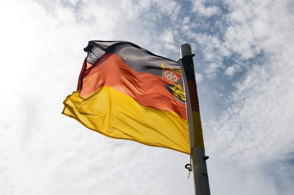 flag, germany, nature, sky, europe, summer, travel, deutschland, rheinland pfalz, himmel, flagge, sommer, bright, hell