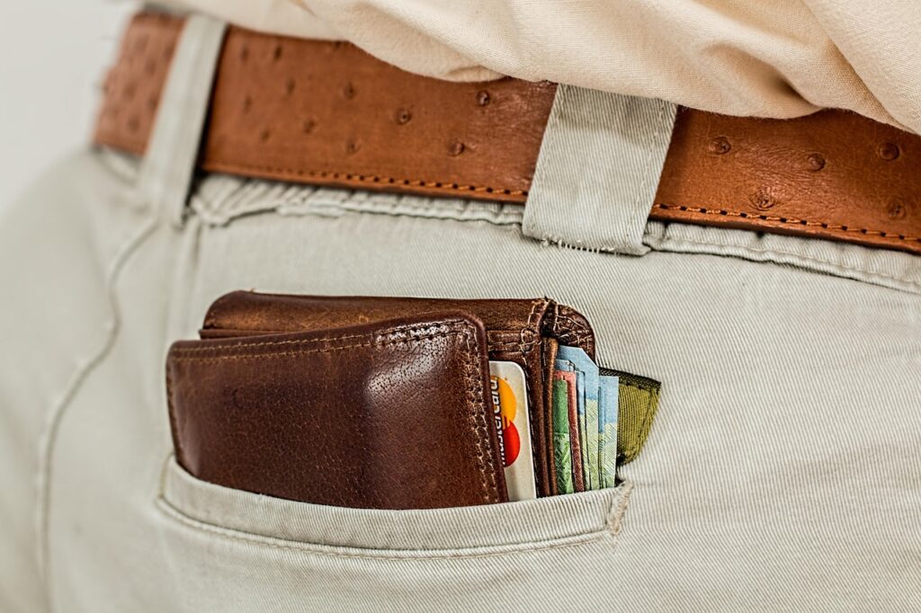 wallet, cash, pocket, credit card, money, purse, leather, currency, male, man, belt, waistband, consumer, wealth, closeup, money, money, money, money, money