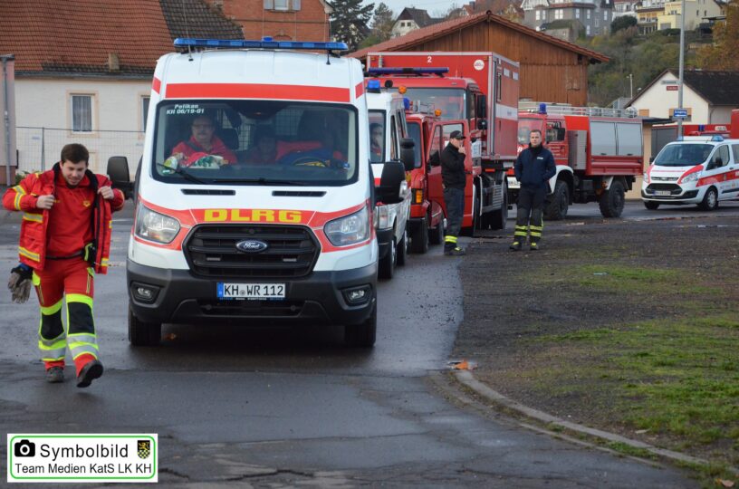 Großübung auf der Bad Kreuznacher Pfingstwiese