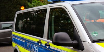 a police car parked in a parking lot