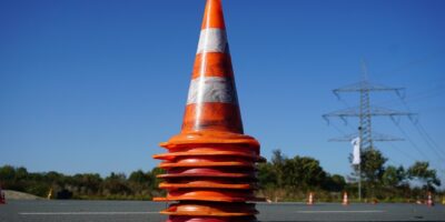 pylons, traffic cone, orange